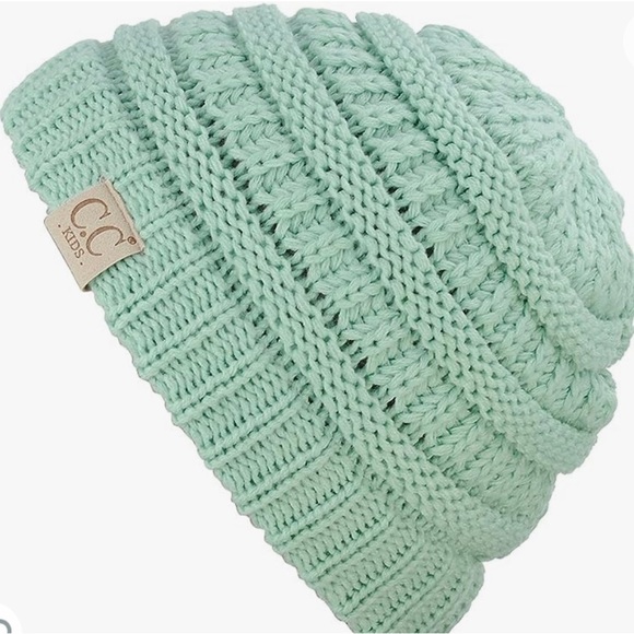 Set of C.C BeanieTail Kids'  Ponytail Beanie & Gloves - Picture 2 of 6